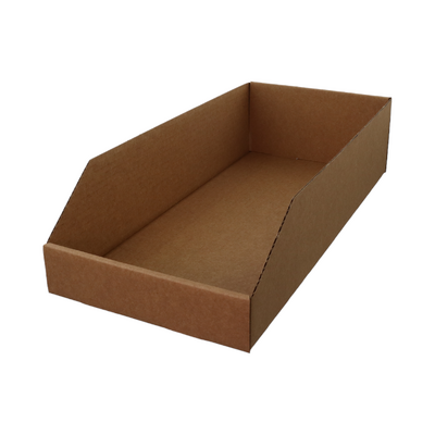 SAMPLE - Pick Bin Box 17972 (One Piece Self Locking Cardboard Storage Box) - Kraft Brown 