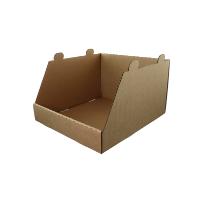 SAMPLE - Stackable Storage & Bin Box 18032  (One Piece Self Locking Cardboard Storage Box) - Kraft Brown