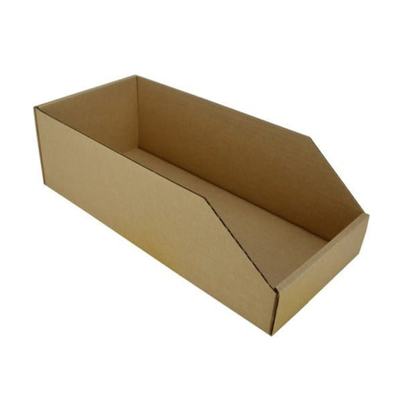 SAMPLE - B Flute - Pick Bin Box & Part Box 17972 (One Piece Self Locking Cardboard Storage Box) - Kraft Brown - ACP