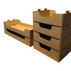 SAMPLE - Medium Heavy Duty Stackable Cardboard Catering and Storage Tray (One Piece Self Locking) - Kraft Brown - ACP