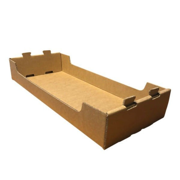 SAMPLE - Medium Heavy Duty Stackable Cardboard Catering and Storage Tray (One Piece Self Locking) - Kraft Brown - ACP