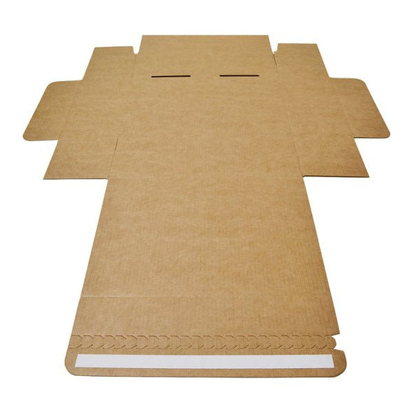 SAMPLE One Piece Postage & Mailing Box 27276 with Peal & Seal Single Tape - Kraft Brown - ACP