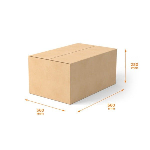 SAMPLE - RSC Shipping Carton T4 - 1C Kraft Brown Board (560 x 360 x 250mm) - ACP